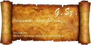 Goszman Szeréna névjegykártya